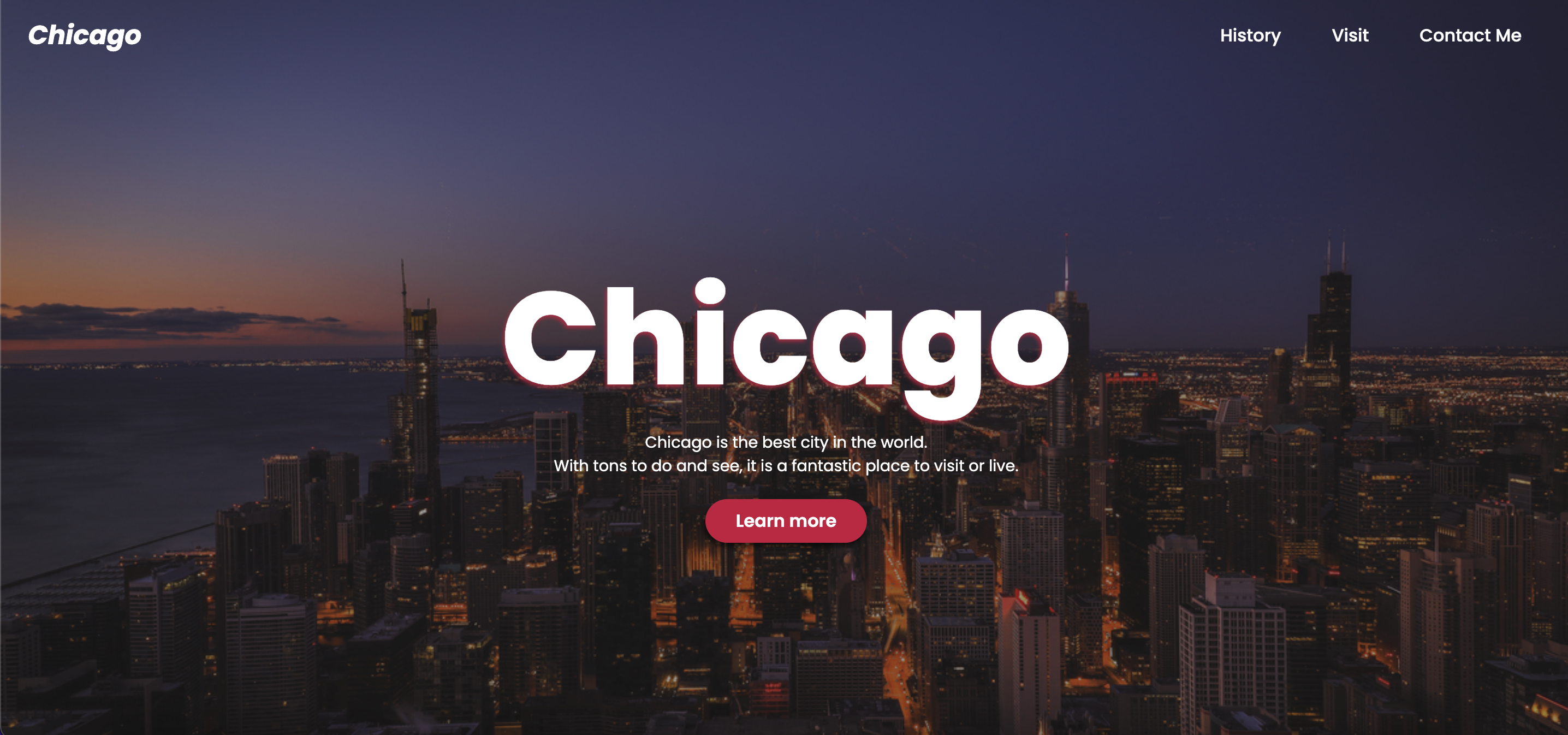 Chicago Landing Page